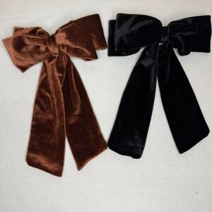 Velvet Hair Bow Clips – Set of 2 (NWOT)